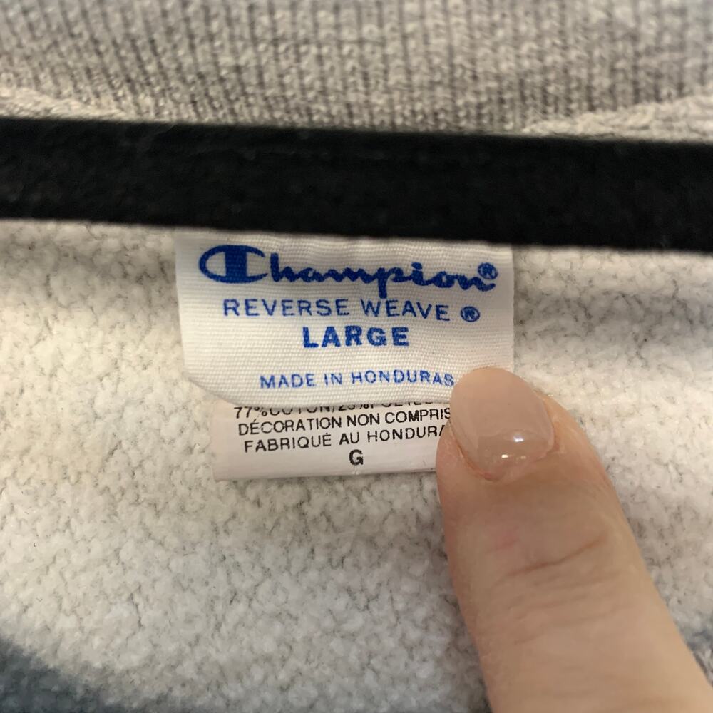 Champion Reverse Weave Crew Neck Sweatshirt Sz Large - Picture 9 of 10